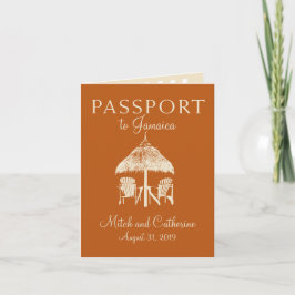 Invitación a la boda del pasaporte de Runaway Bay