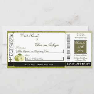 Invitación a la boda del Pase de Embarque del Swir