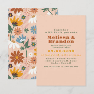 Invitación a la boda del Pastel Colorful 70