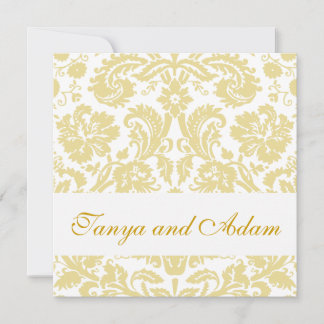 Invitación a la boda del patrón del Damasco floral