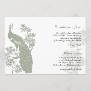 Invitación a la boda del pavo real