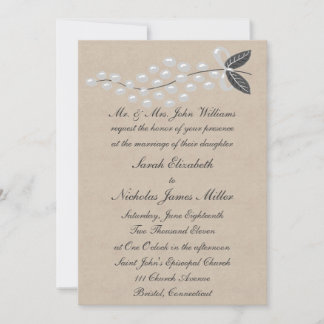 Invitación a la boda del pergamino de las perlas g