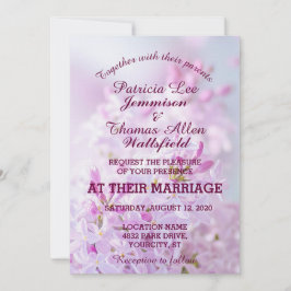 Invitación a la boda del Personalizable Lilacs ros