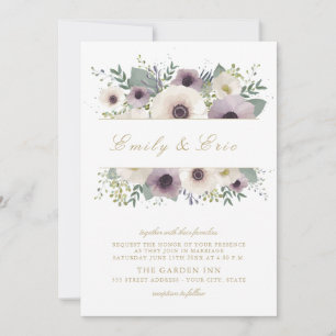 Invitación a la boda del personalizado Anemone Bou