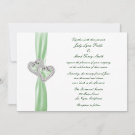 Invitación a la boda del personalizado Lime Hearts