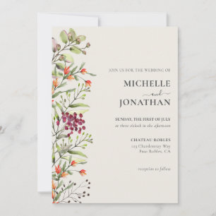 Invitación a la boda del prado de flores silvestre
