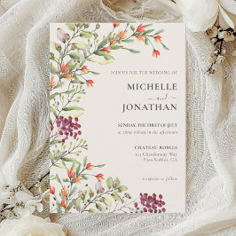 Invitación a la boda del prado de flores silvestre