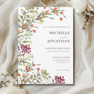 Invitación a la boda del prado de flores silvestre