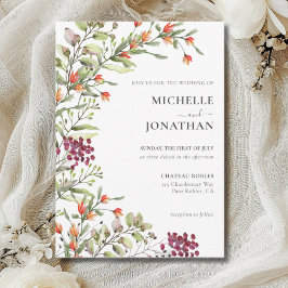 Invitación a la boda del prado de flores silvestre