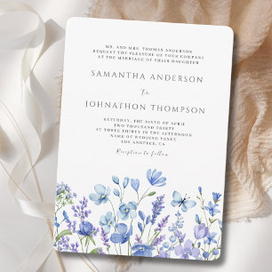 Invitación a la boda del prado de flores silvestre