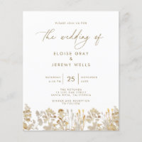 Invitación a la boda del presupuesto | Bella Flyer