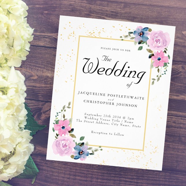 Invitación a la boda del presupuesto Volante flora (Subido por el creador)