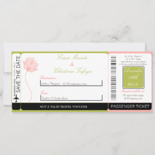 Invitación a la boda del primer día de un Pase de