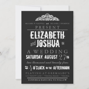 Invitación a la boda del programa de teatro de épo