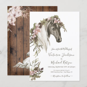 Invitación a la boda del Rancho de Caballo Floral