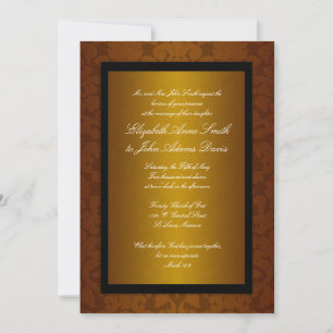 Invitación a la boda del Relieve metalizado de cho