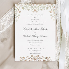 Invitación a la boda del Relieve metalizado de la