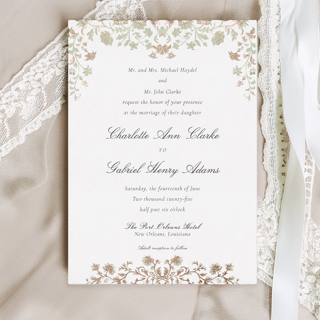 Invitación a la boda del Relieve metalizado de la  (Subido por el creador)