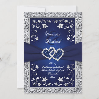 Invitación a la boda del Relieve metalizado Falux 