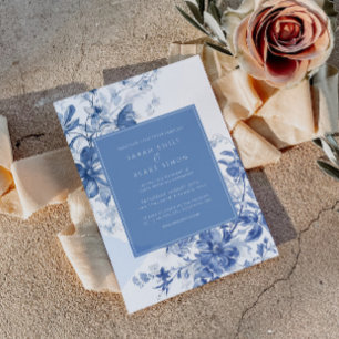 Invitación a la boda del Relieve metalizado floral