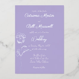 Invitación a la boda del Relieve metalizado platea