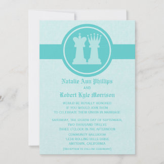 Invitación a la boda del rey del ajedrez y la rein