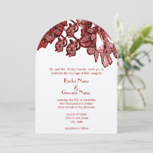 Invitación a la boda del Rosa de Basura de Borgoña
