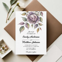 Invitación a la boda del Rosa Golden Purple Design