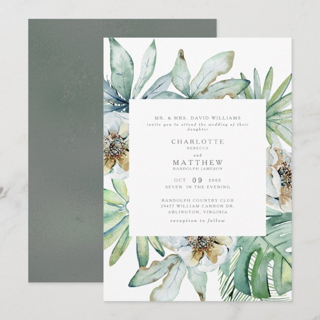 Invitación a la boda del sabio de la floración tro (Anverso / Reverso)