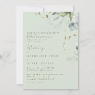 Invitación a la boda del sabio ligero del follaje