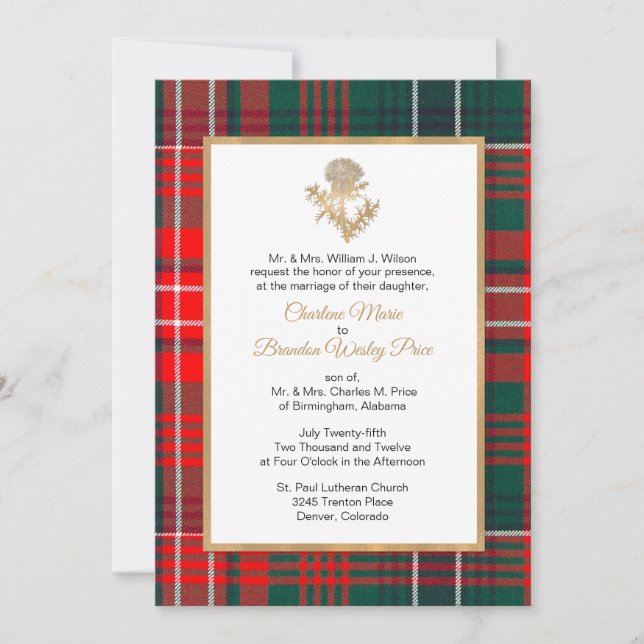 Invitación a la boda del silbido de Wilson (Anverso)