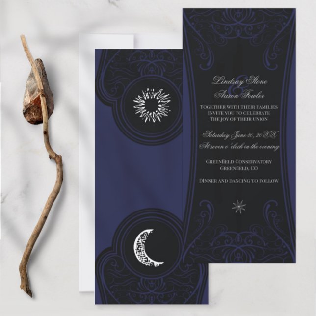 Invitación a la boda del sol y la luna organizados (Subido por el creador)