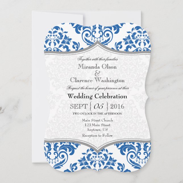 Invitación a la boda del soporte del amortiguador  (Anverso)