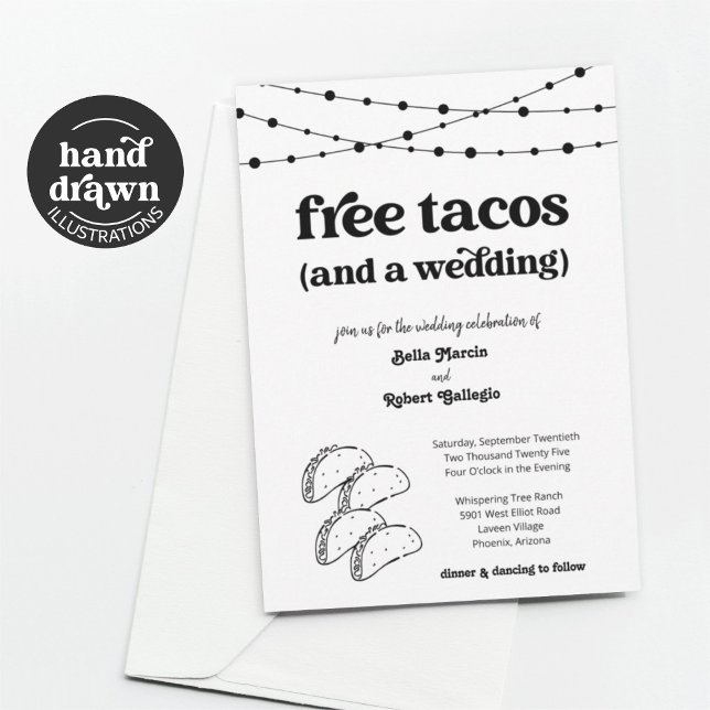 Invitación a la boda del taco gracioso - Tacos gra (Subido por el creador)