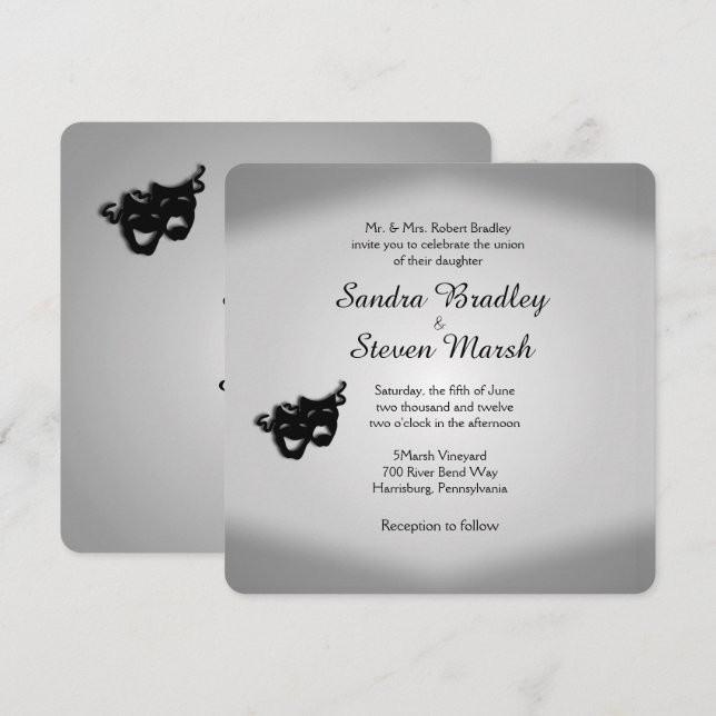Invitación a la boda del teatro (Anverso / Reverso)