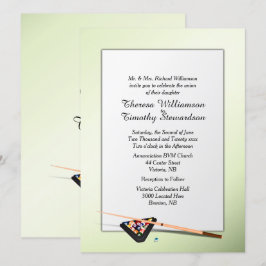 Invitación a la boda del tema Billiard