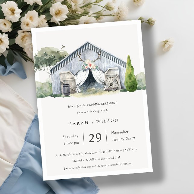 Invitación a la boda del tema de la granja Pastel  (Subido por el creador)