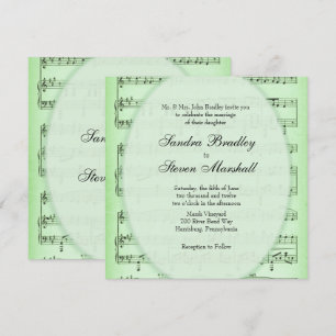Invitación a la boda del tema de la música de la h