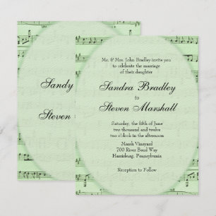 Invitación a la boda del tema de la música de la h