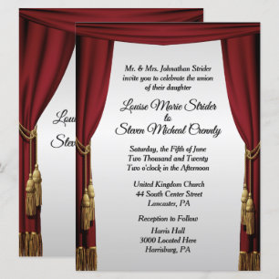 Invitación a la boda del tema de la película de pa