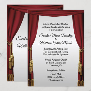 Invitación a la boda del tema de la película de pa