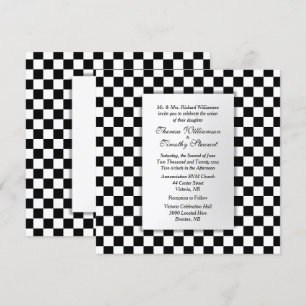 Invitación a la boda del tema de Race Car