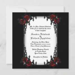 Invitación a la boda del tema del cuarto Gótico fr