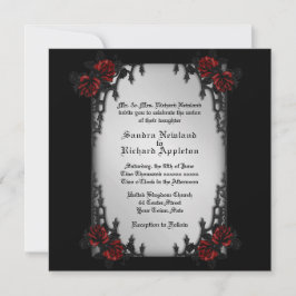 Invitación a la boda del tema del Gótico de hierro