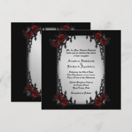 Invitación a la boda del tema del Gótico de hierro