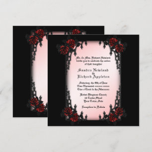 Invitación a la boda del tema del Gótico del cuart