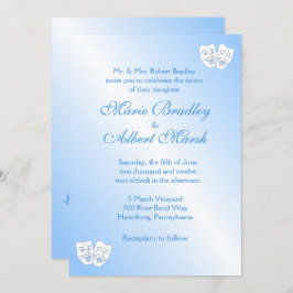 Invitación a la boda del tema del teatro náutico