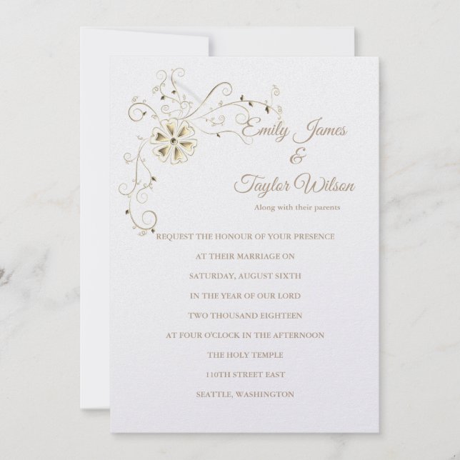 Invitación a la boda del templo (Anverso)