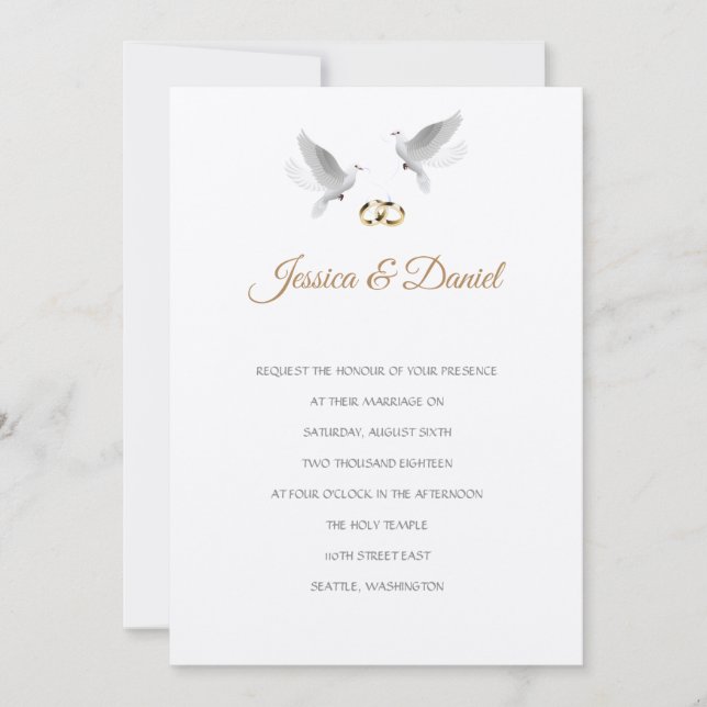 Invitación a la boda del templo (Anverso)