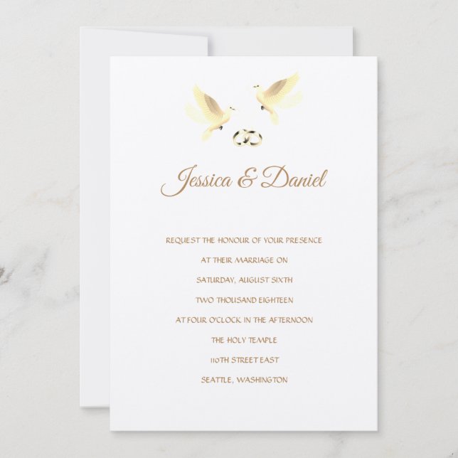 Invitación a la boda del templo (Anverso)